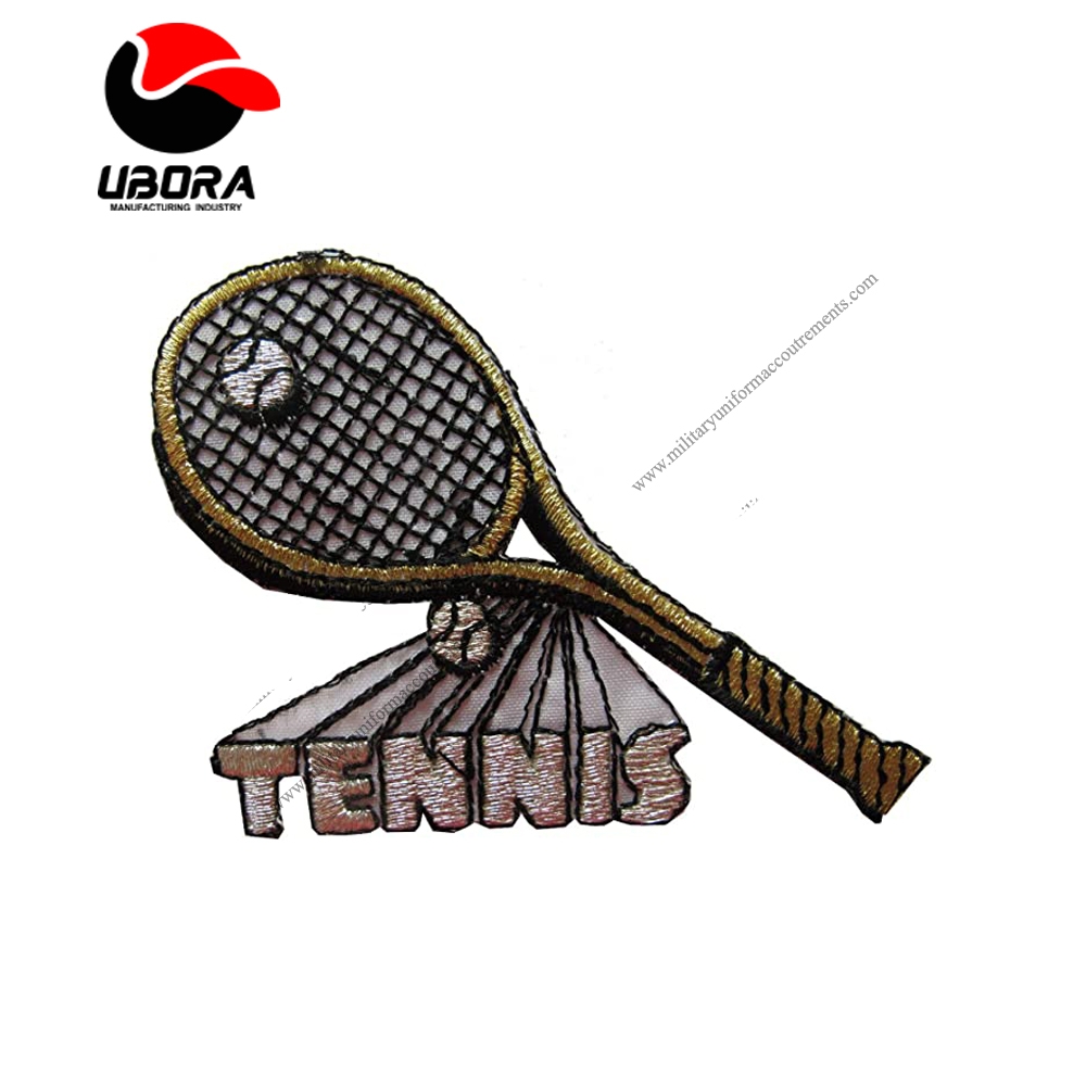 Spk Art 3 Embroidery Iron On Tennis Racket and Ball Tennis Word Applique Patch, Sew on Patches Badge